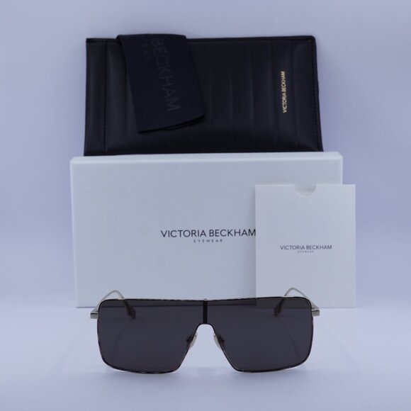 Victoria Beckham VB238S 701 Shield Sunglasses – Gold/Smoke - Picture 3 of 10